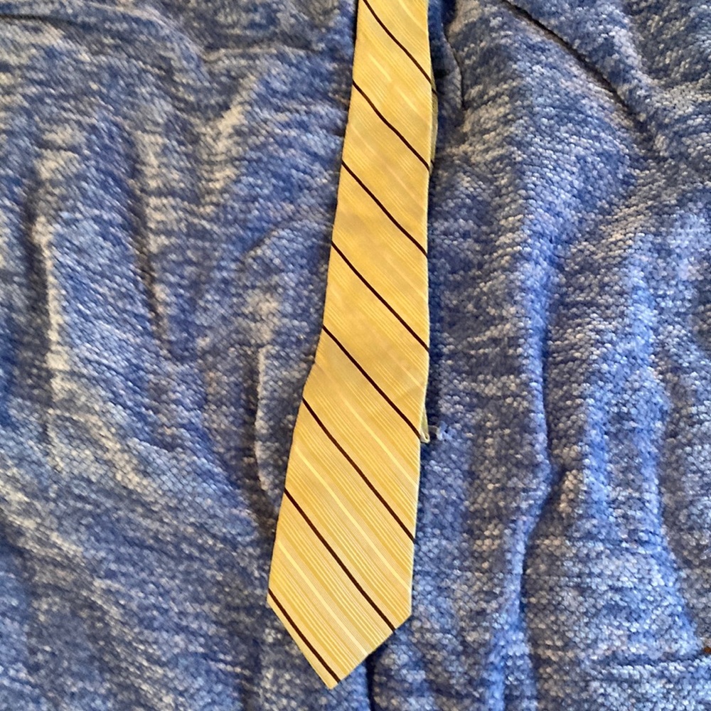Calvin Klein golden stripped tie